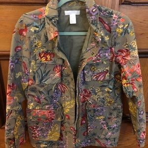 H&M Floral Military Jacket